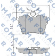 FO 919581 FOMAR ROULUNDS Комплект тормозных колодок, дисковый тормоз