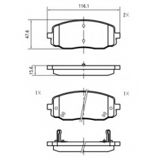 K421900 Vema Комплект тормозных колодок, дисковый тормоз