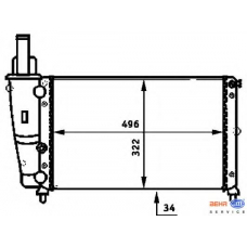 8MK 376 713-381 HELLA Радиатор, охлаждение двигателя