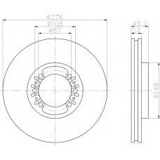 8DD 355 108-511 HELLA PAGID Тормозной диск