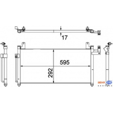 8FC 351 304-361 HELLA Конденсатор, кондиционер