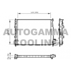 104530 AUTOGAMMA Радиатор, охлаждение двигателя