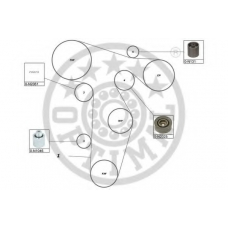 SK-1695 OPTIMAL Комплект ремня ГРМ