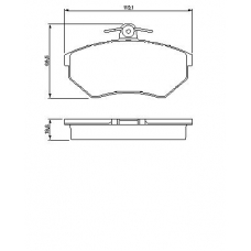 0 986 460 944 BOSCH Комплект тормозных колодок, дисковый тормоз