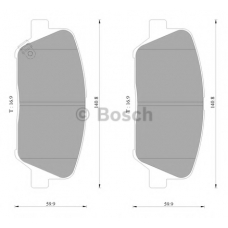 0 986 AB3 108 BOSCH Комплект тормозных колодок, дисковый тормоз