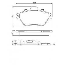 0 986 460 950 BOSCH Комплект тормозных колодок, дисковый тормоз