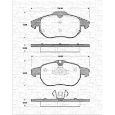 363702161239 MAGNETI MARELLI Комплект тормозных колодок, дисковый тормоз