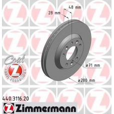 440.3116.20 ZIMMERMANN Тормозной диск