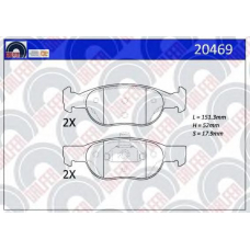 20469 GALFER Комплект тормозных колодок, дисковый тормоз