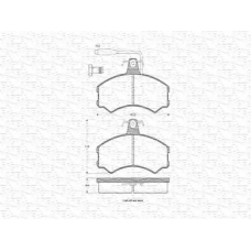 363702160147 MAGNETI MARELLI Комплект тормозных колодок, дисковый тормоз