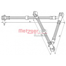 4110394 METZGER Тормозной шланг