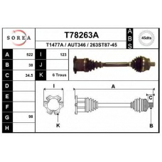 T78263A EAI Приводной вал