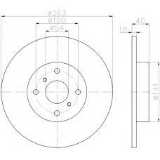 MDC1951 MINTEX Тормозной диск