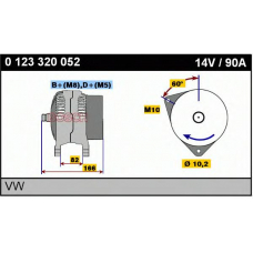 0 123 320 052 BOSCH Генератор
