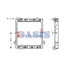 400014N AKS DASIS Радиатор, охлаждение двигателя