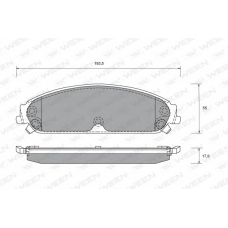 151-2502 WEEN Комплект тормозных колодок, дисковый тормоз