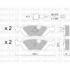 22-0070-1K METELLI Комплект тормозных колодок, дисковый тормоз