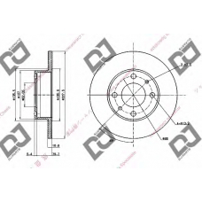 BD1654 DJ PARTS Тормозной диск