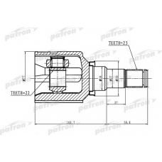PCV1439 PATRON Шарнирный комплект, приводной вал