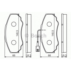 0 986 494 048 BOSCH Комплект тормозных колодок, дисковый тормоз