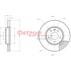 6110583 METZGER Тормозной диск