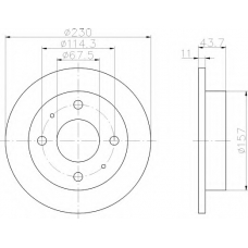 8DD 355 107-171 HELLA Тормозной диск