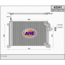 43341 AHE Конденсатор, кондиционер