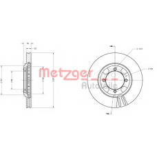 6110507 METZGER Тормозной диск