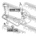 MSB-734 FEBEST Опора, стабилизатор
