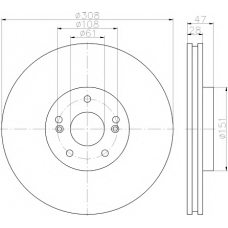 8DD 355 115-161 HELLA PAGID Тормозной диск