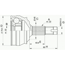 CVJ5224.10 OPEN PARTS Шарнирный комплект, приводной вал