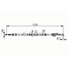 1 987 482 091 BOSCH Трос, стояночная тормозная система