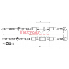 11.5854 METZGER Трос, стояночная тормозная система