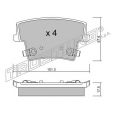 7340 TRUSTING Комплект тормозных колодок