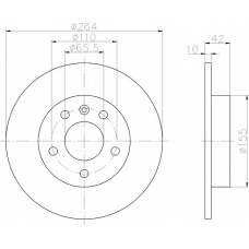 8DD 355 106-111 HELLA PAGID Тормозной диск