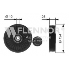 FS99421 FLENNOR Паразитный / ведущий ролик, поликлиновой ремень