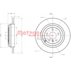 6110567 METZGER Тормозной диск