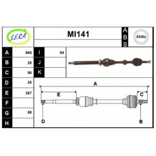 MI141 SERA Приводной вал