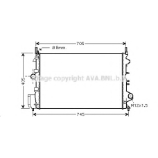 OL2462 AVA Радиатор, охлаждение двигателя