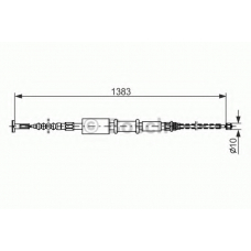 1 987 477 826 BOSCH Трос, стояночная тормозная система