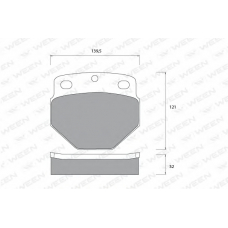 151-1076 WEEN Комплект тормозных колодок, дисковый тормоз