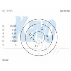 BD-6866 KAVO PARTS Тормозной барабан