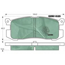 GDB1025 TRW Комплект тормозных колодок, дисковый тормоз