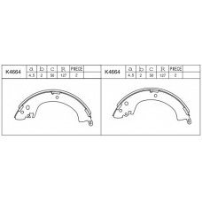 K4664 ASIMCO Комплект тормозных колодок