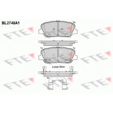 BL2748A1 FTE Комплект тормозных колодок, дисковый тормоз