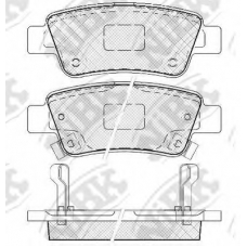 PN8809 NiBK Комплект тормозных колодок, дисковый тормоз