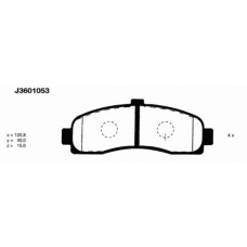 J3601053 NIPPARTS Комплект тормозных колодок, дисковый тормоз
