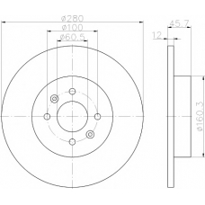 8DD 355 115-811 HELLA PAGID Тормозной диск