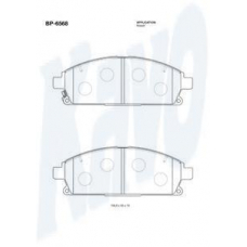 BP-6568 KAVO PARTS Комплект тормозных колодок, дисковый тормоз