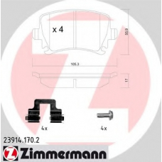 23914.170.2 ZIMMERMANN Комплект тормозных колодок, дисковый тормоз